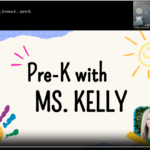 Virtual PreK online class screen from K12 Private Academy